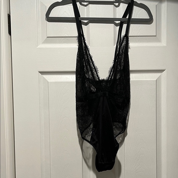 Auden Other - Auden Elegant Black Lace thong Bodysuit